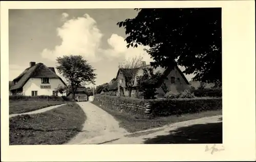 Ak Keitum auf Sylt, Straßenpartie, Wohnhäuser