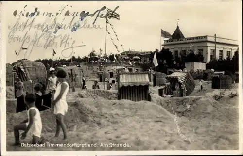 Ak Timmendorf Timmendorfer Strand in Holstein, Strandkörbe