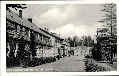 Ak Bad Driburg in Westfalen, Kurhäuser, Auffahrt