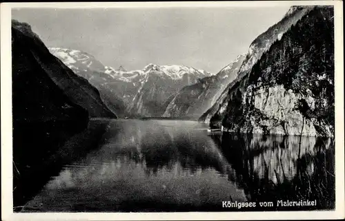 Ak Königssee Oberbayern, Blick vom Malerwinkel
