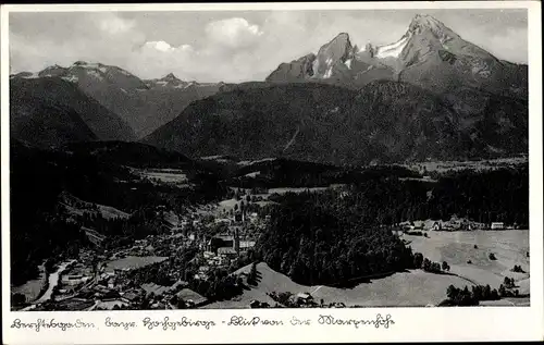 Ak Berchtesgaden in Oberbayern, Bayerisches Hochgebirge, Blick von der Marxenhöhe