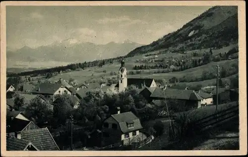 Ak Bad Kohlgrub in Oberbayern, Kirche, Ortsansicht