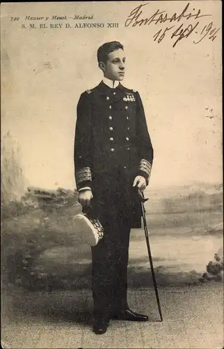 Ak König Alfons XIII. von Spanien