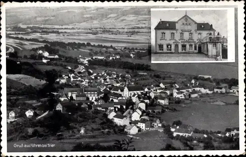 Ak Föhren bei Trier, Fliegeraufnahme, Gasthaus zur Post, Geschäft