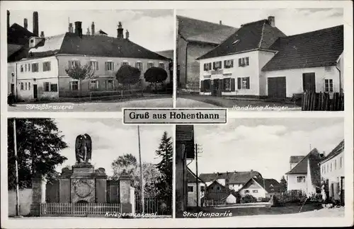 Ak Hohenthann in Niederbayern, Schlossbrauerei, Kriegerdenkmal, Geschäft Krieger