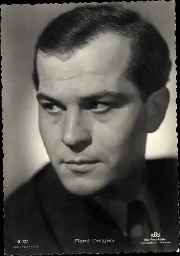 Ak Schauspieler René Deltgen, Portrait, Autogramm