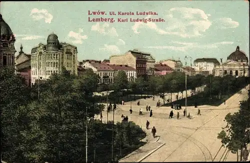 Ak Lwiw Lwów Lemberg Ukraine, Karl Ludwig Straße