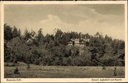 Ak Krasnolessje Rominten Ostpreußen, Kaiserliches Jagdschloss, Kapelle