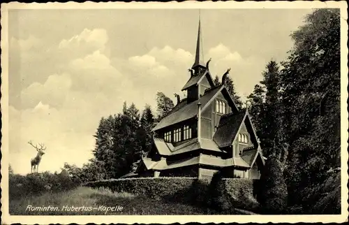 Ak Krasnolessje Rominten Ostpreußen, Hubertus Kapelle