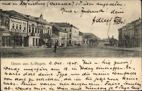 Ak Szászrégen Szasz Regen Rumänien, Straßenpartie