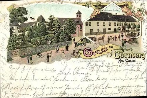 Litho Cornberg in Hessen, Gasthaus, Stadtpartie