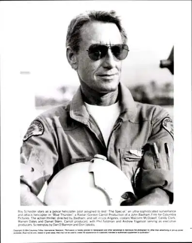 Foto Schauspieler Roy Scheider, Filmszene Blue Thunder, Pressefoto