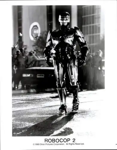 Foto Schauspieler Peter Weller, Filmszene Robocop 2, Pressefoto