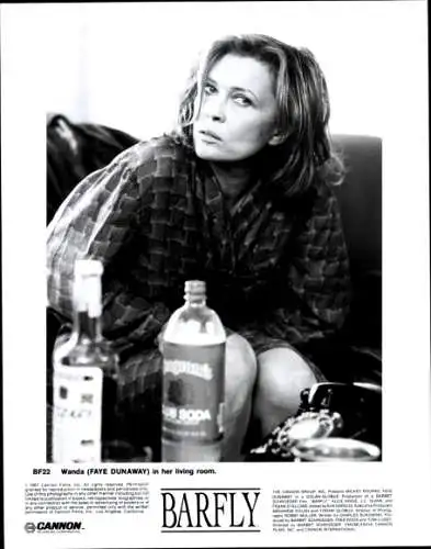 Foto Schauspielerin Faye Dunaway, Filmszene Barfly, Pressefoto
