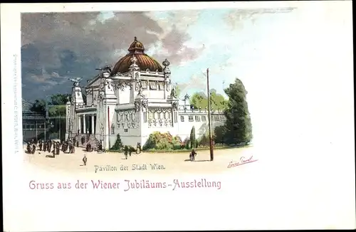 Künstler Ak Wien, Jubiläums-Ausstellung 1898, Pavillon der Stadt Wien