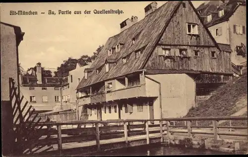 Ak Au München Bayern, Quellenstraße