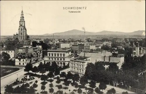 Ak Świdnica Schweidnitz Schlesien, Totalansicht