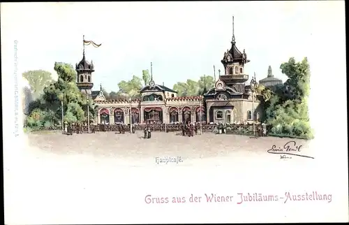 Künstler Ak Wien, Jubiläums-Ausstellung 1898, Hauptcafe