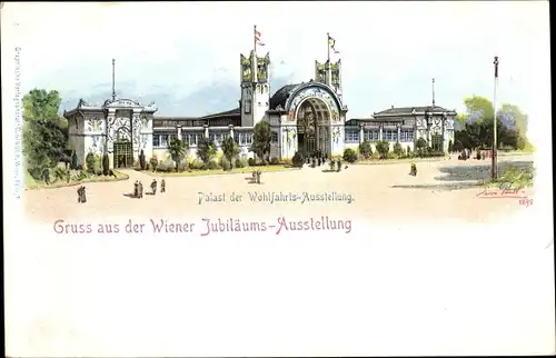 Künstler Ak Wien, Jubiläums-Ausstellung 1898, Palast der Wohlfahrts-Ausstellung