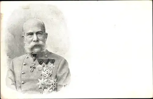 Ak Kaiser Franz Joseph I., Portrait, Orden