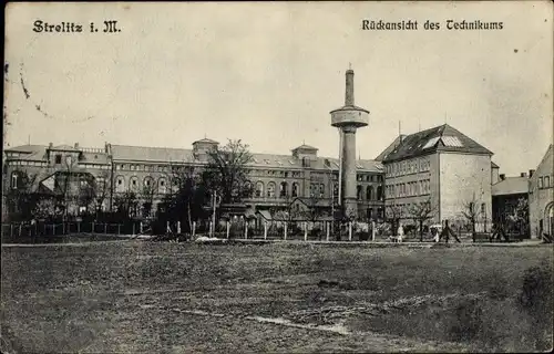 Ak Strelitz Alt Neustrelitz in Mecklenburg, Technikum, Rückansicht