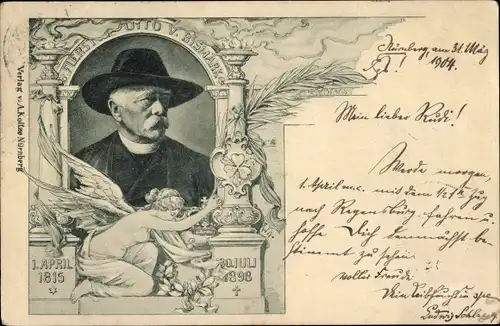 Passepartout Ak Fürst Otto von Bismarck, Portrait
