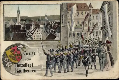 Wappen Ak Kaufbeuren an der Wertach in Schwaben, Tänzelfest, Festumzug