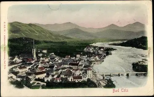 Ak Bad Tölz in Oberbayern, Panorama