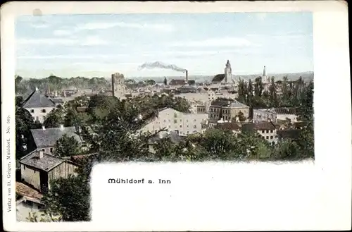 Ak Mühldorf am Inn Oberbayern, Gesamtansicht