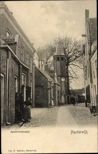 Ak Harderwijk Gelderland, Academiestraatje