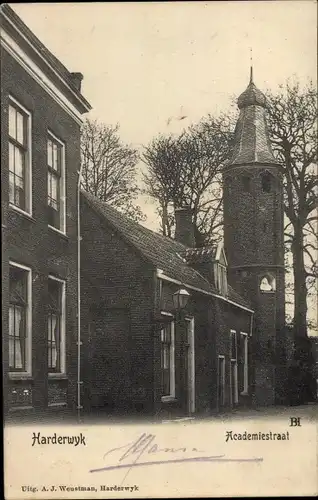 Ak Harderwijk Gelderland, Academiestraatje