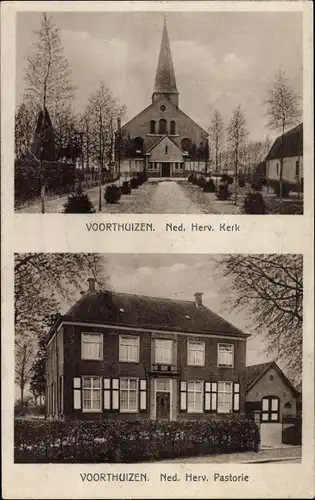 Ak Voorthuizen Barneveld Gelderland Niederlande, Kirche, Pastorei