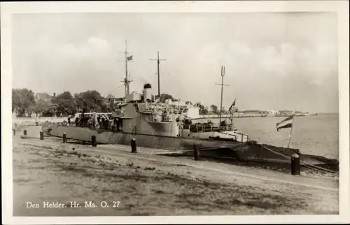 Ak Niederländisches Kriegsschiff, Hr.Ms. O 27