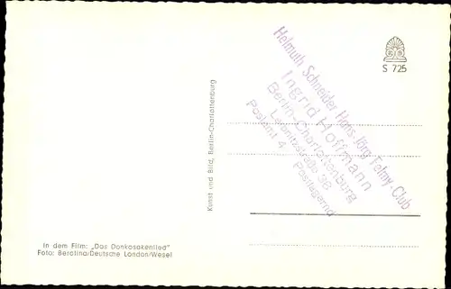 Ak Schauspielerin Sabine Bethmann, Portrait, Film Das Donkosakenlied, Autogramm