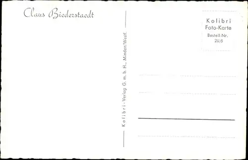 Ak Schauspieler Claus Biederstaedt, Portrait, Autogramm