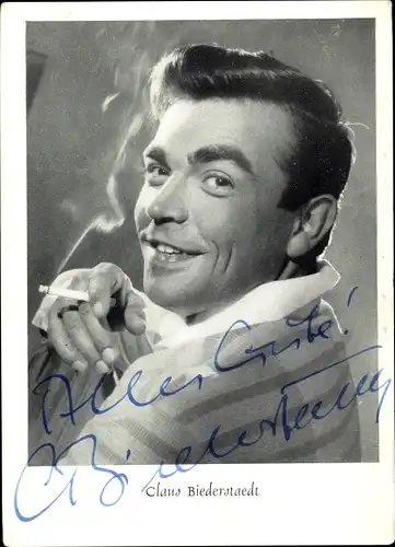 Ak Schauspieler Claus Biederstaedt, Portrait, Autogramm