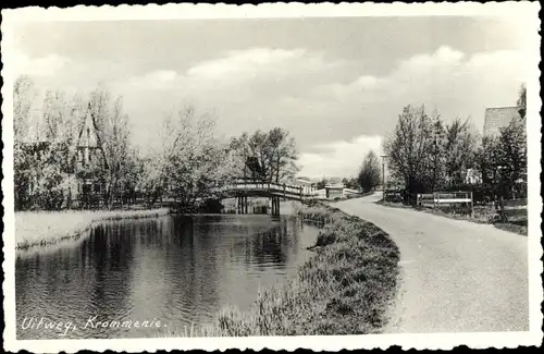 Ak Krommenie Zaanstad Nordholland Niederlande, Uitweg, Brücke