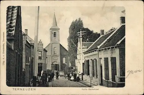 Ak Terneuzen Zeeland Niederlande, Korte Kerkstraat