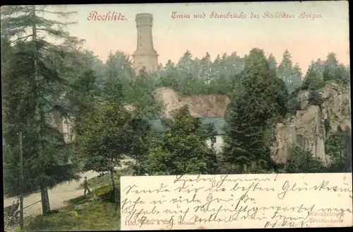 Ak Rochlitz an der Mulde Sachsen, Rochlitzer Berg, Friedrich August Turm, Steinbrüche