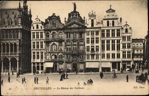 Ak Brüssel Belgien, La Maison des Tailleurs, Straßenansicht