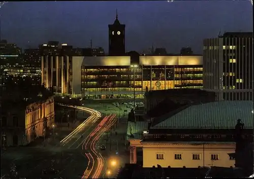 Ak Berlin Mitte, Palast der Republik, Rathaus, Nachtbeleuchtung