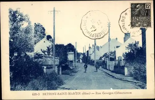 Ak Béthisy Saint Martin Oise, Rue Georges Clemenceau