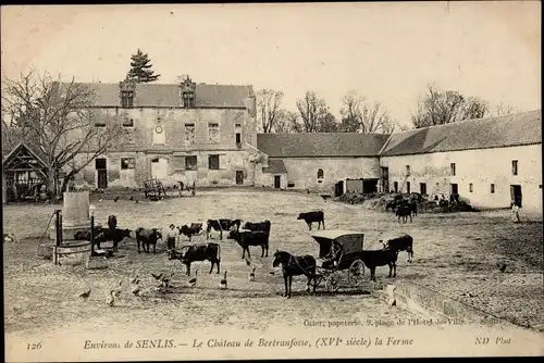 Ak Senlis Umgebung Oise, Das Chateau de Bertranfosse, der Bauernhof