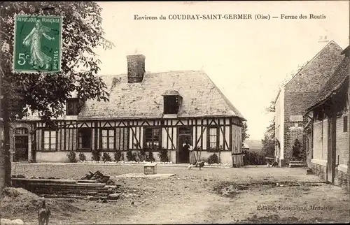 Ak Coudray Saint Germer Umgebung Oise, Routis Farm