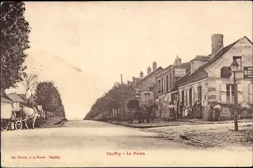 Ak Cauffry Oise, La Poste