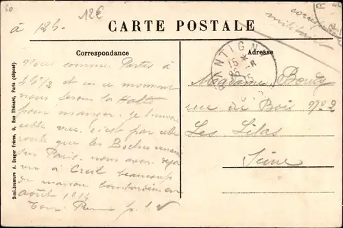 Ak Cauffry Oise, La Poste