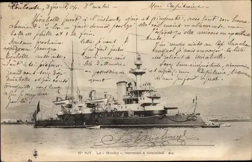Ak Französisches Kriegsschiff, Hoche, Cuirassé