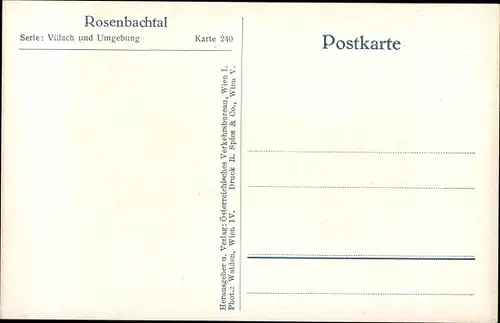 Ak Kärnten, Rosenbachtal