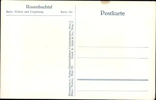 Ak Kärnten, Rosenbachtal