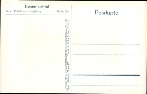 Ak Kärnten, Rosenbachtal